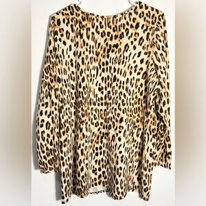 VENUS Animal Print Top with Black and Cream